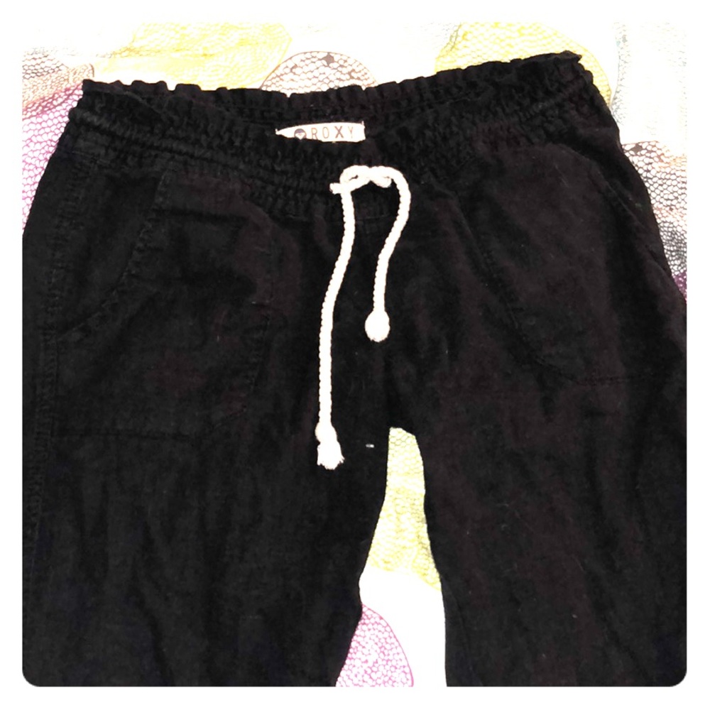 Black linen “Roxy” pants